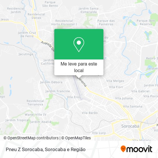 Pneu Z Sorocaba mapa