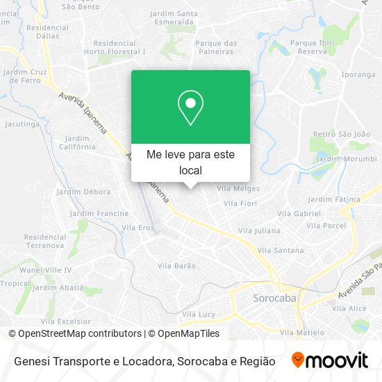 Genesi Transporte e Locadora mapa