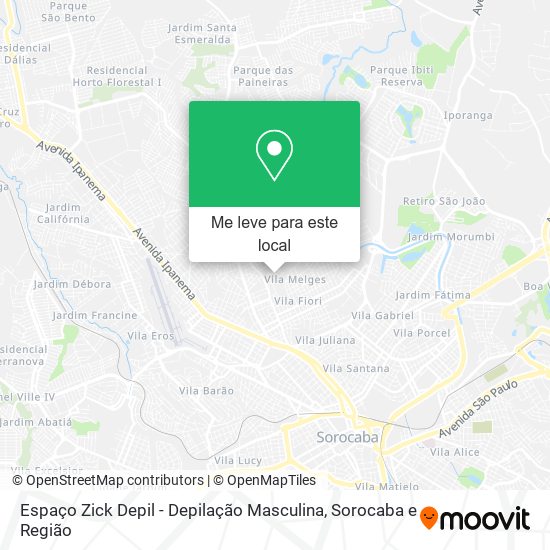 Espaço Zick Depil - Depilação Masculina mapa