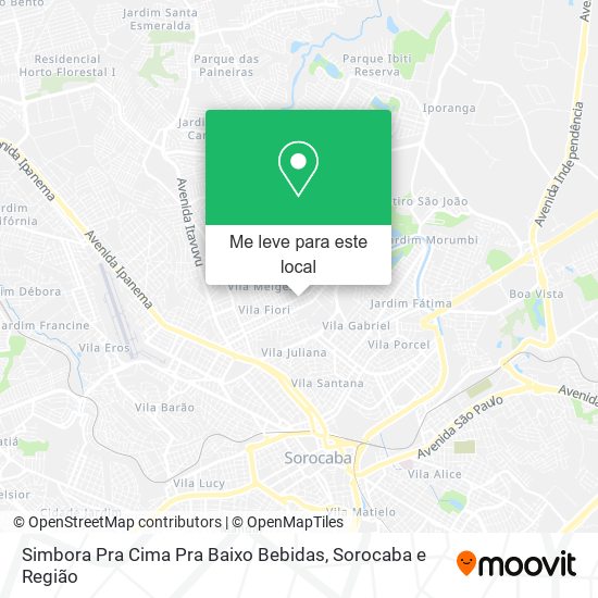 Simbora Pra Cima Pra Baixo Bebidas mapa