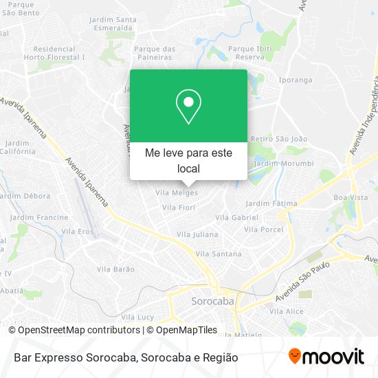 Bar Expresso Sorocaba mapa