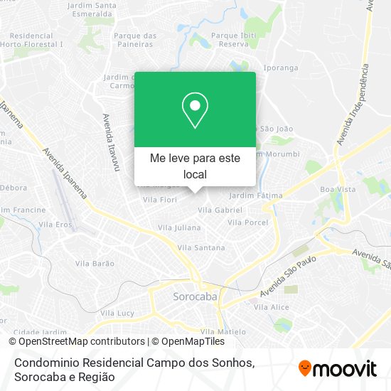 Condominio Residencial Campo dos Sonhos mapa