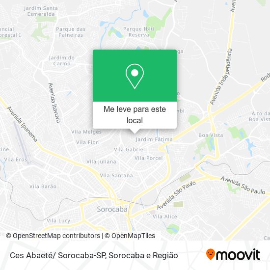 Ces Abaeté/ Sorocaba-SP mapa