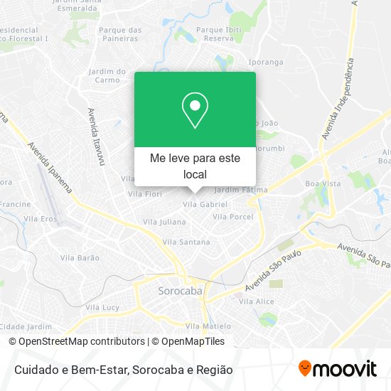 Cuidado e Bem-Estar mapa