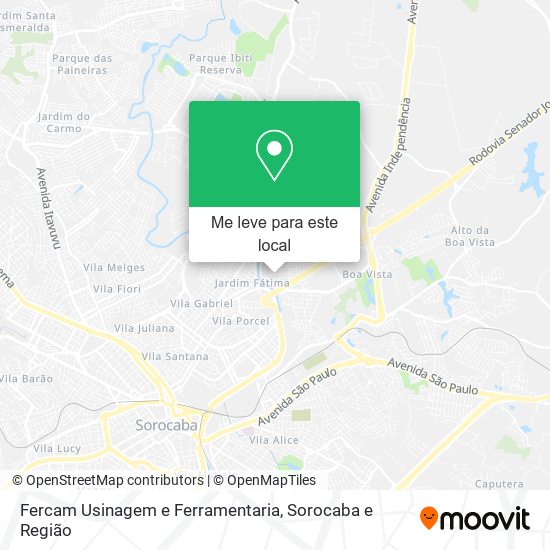 Fercam Usinagem e Ferramentaria mapa