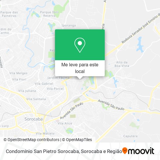 Condomínio San Pietro Sorocaba mapa