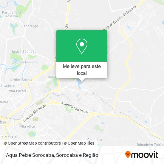 Aqua Peixe Sorocaba mapa