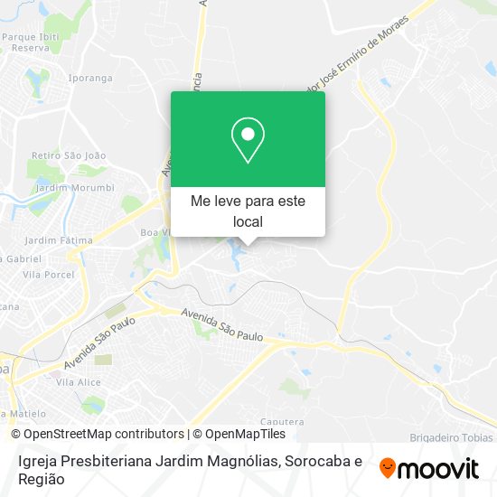 Igreja Presbiteriana Jardim Magnólias mapa