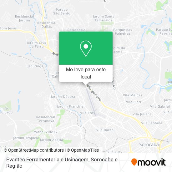 Evantec Ferramentaria e Usinagem mapa