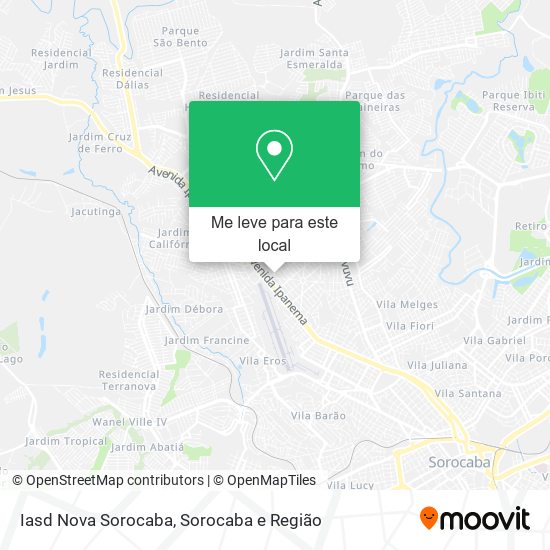 Iasd Nova Sorocaba mapa