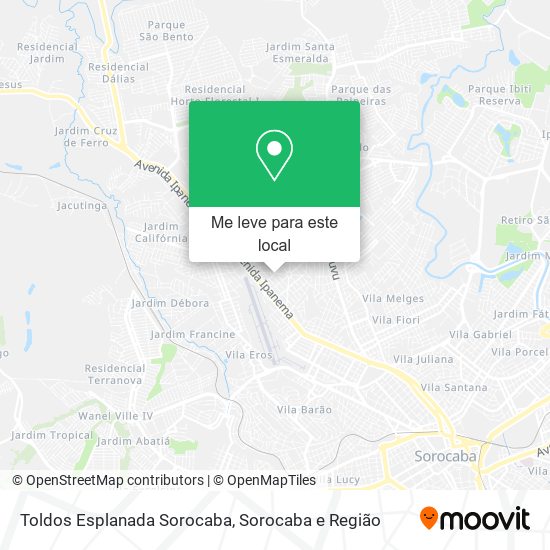 Toldos Esplanada Sorocaba mapa