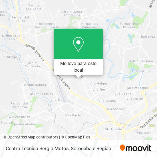 Centro Técnico Sérgio Motos mapa