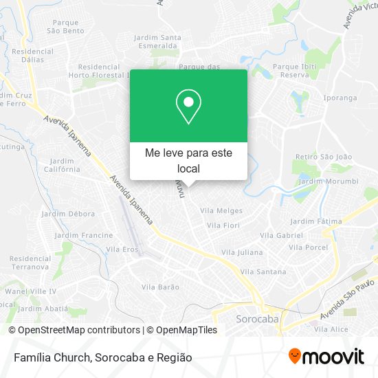 Família Church mapa