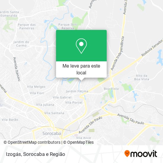 Izogás mapa
