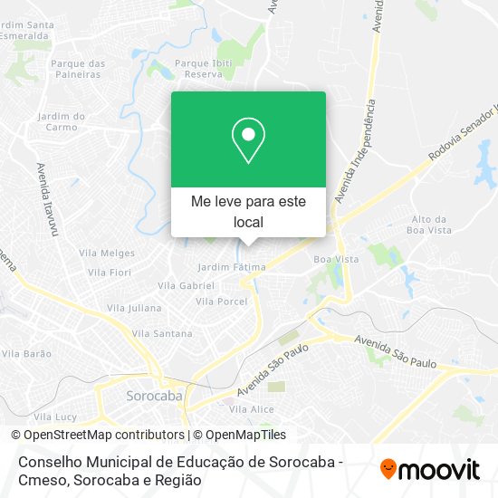 Conselho Municipal de Educação de Sorocaba - Cmeso mapa