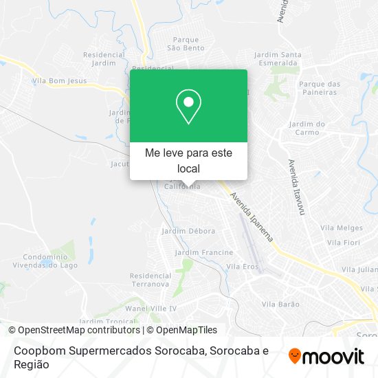 Coopbom Supermercados Sorocaba mapa