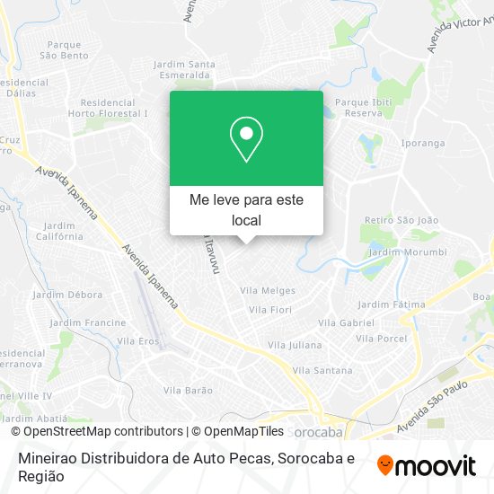 Mineirao Distribuidora de Auto Pecas mapa