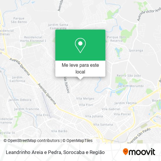 Leandrinho Areia e Pedra mapa