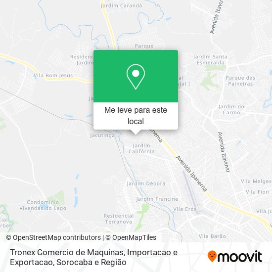 Tronex Comercio de Maquinas, Importacao e Exportacao mapa