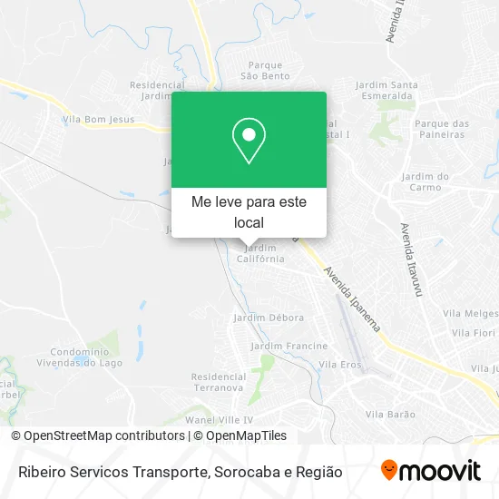 Ribeiro Servicos Transporte mapa