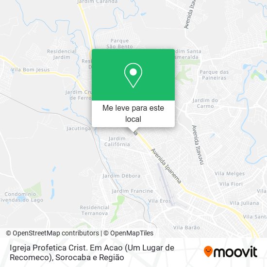 Igreja Profetica Crist. Em Acao (Um Lugar de Recomeco) mapa