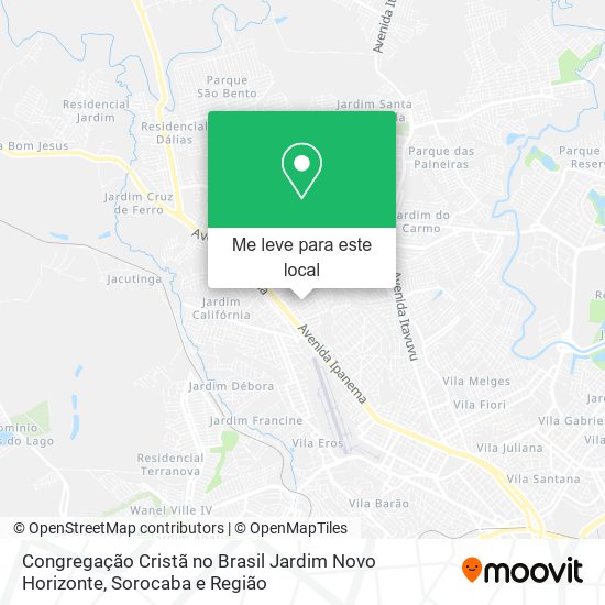 Congregação Cristã no Brasil Jardim Novo Horizonte mapa