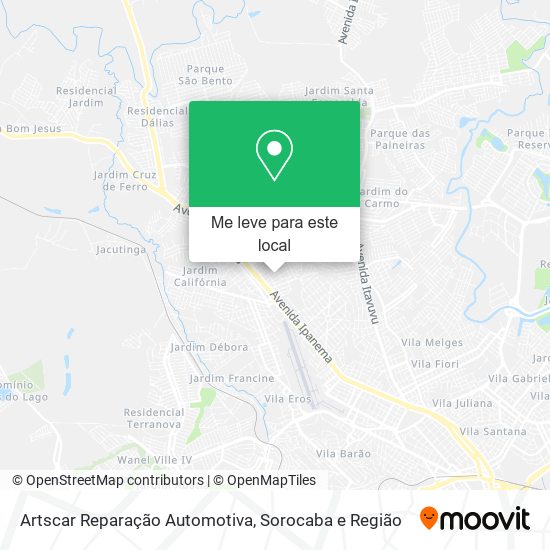 Artscar Reparação Automotiva mapa