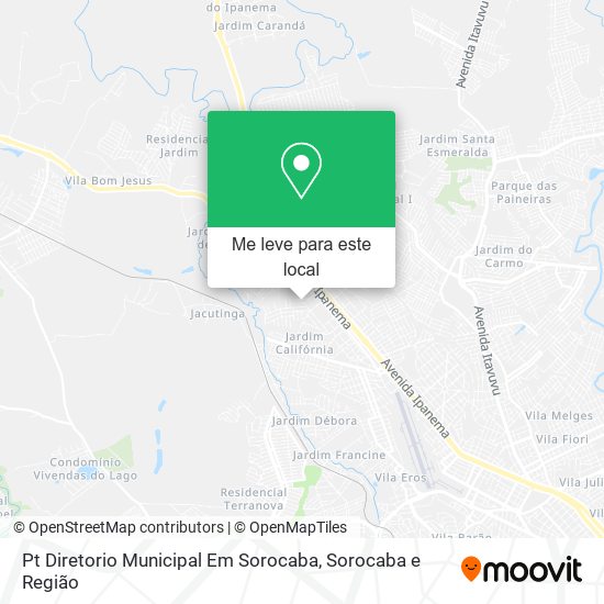 Pt Diretorio Municipal Em Sorocaba mapa