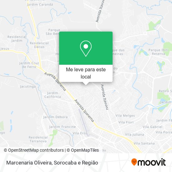 Marcenaria Oliveira mapa