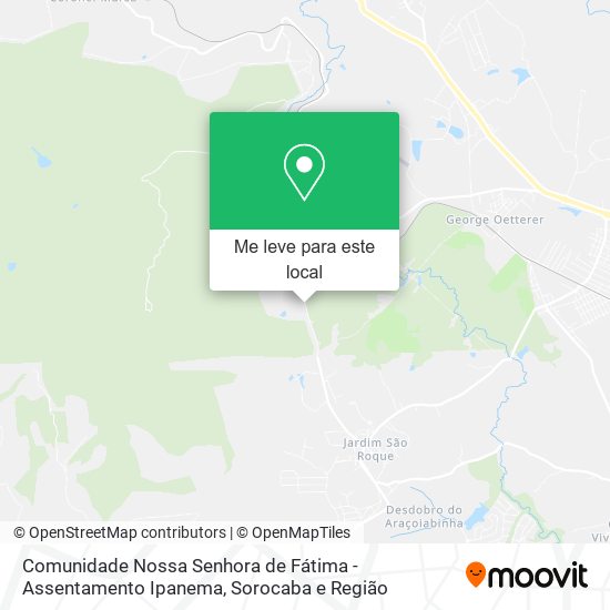 Comunidade Nossa Senhora de Fátima - Assentamento Ipanema mapa