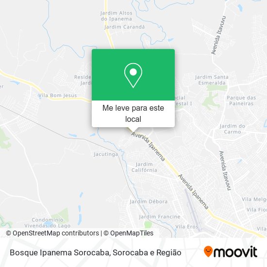 Bosque Ipanema Sorocaba mapa