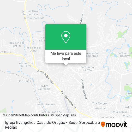 Igreja Evangélica Casa de Oração - Sede mapa