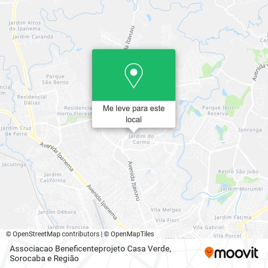 Associacao Beneficenteprojeto Casa Verde mapa