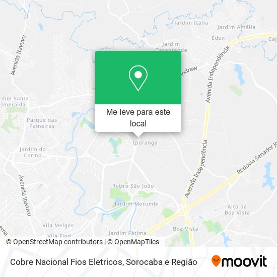 Cobre Nacional Fios Eletricos mapa