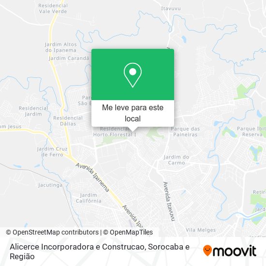 Alicerce Incorporadora e Construcao mapa