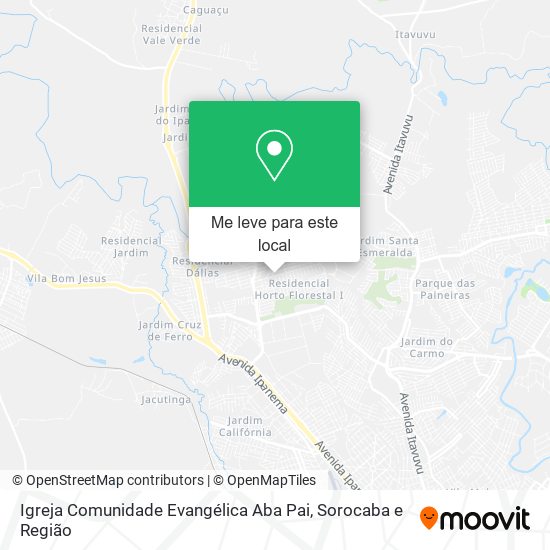 Igreja Comunidade Evangélica Aba Pai mapa