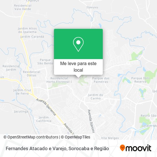 Fernandes Atacado e Varejo mapa