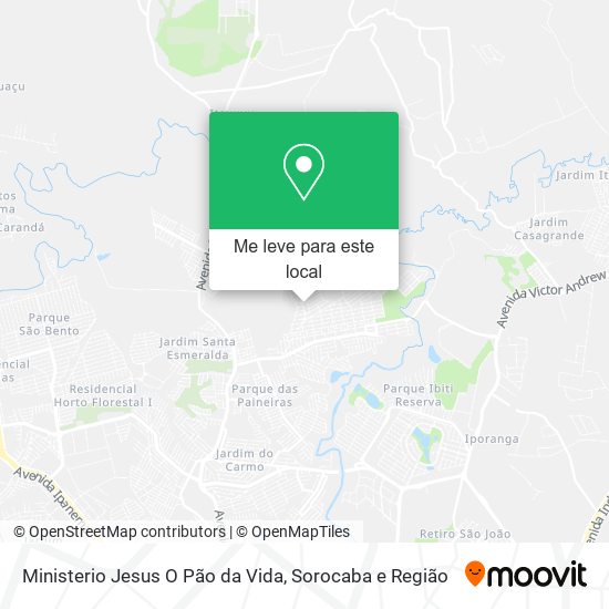 Ministerio Jesus O Pão da Vida mapa