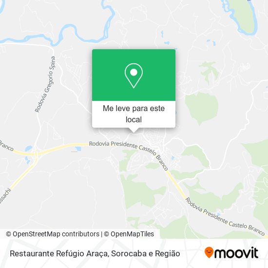 Restaurante Refúgio Araça mapa