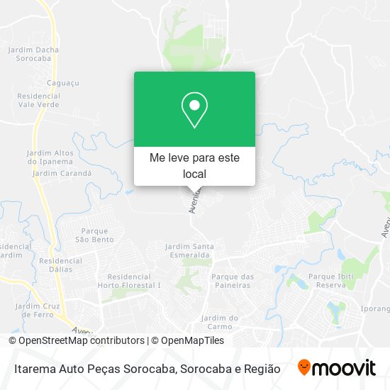 Itarema Auto Peças Sorocaba mapa