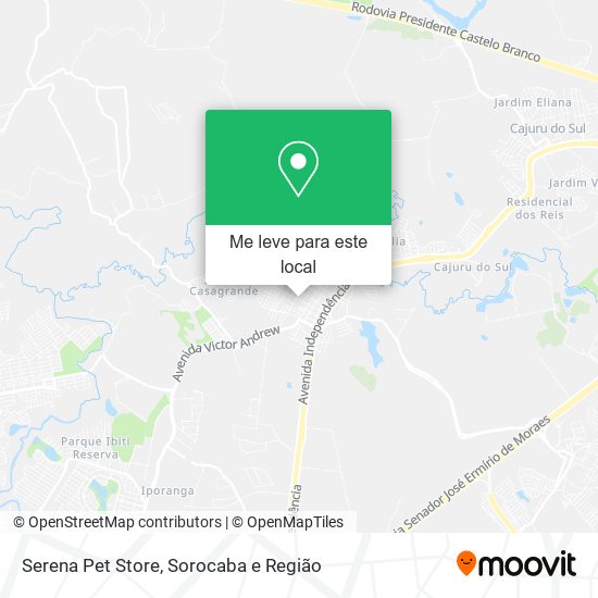 Serena Pet Store mapa