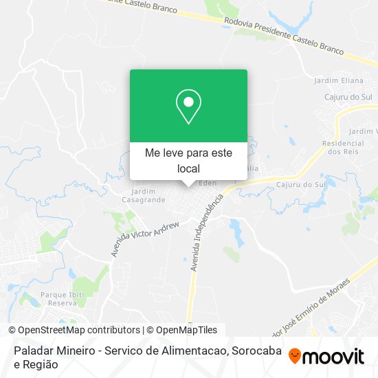 Paladar Mineiro - Servico de Alimentacao mapa