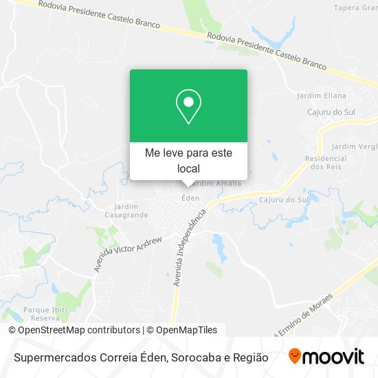 Supermercados Correia Éden mapa