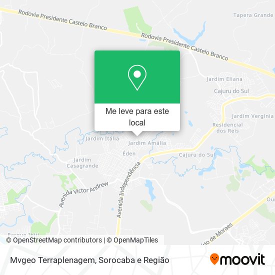 Mvgeo Terraplenagem mapa