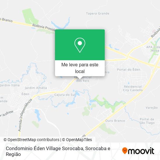 Condomínio Éden Village Sorocaba mapa