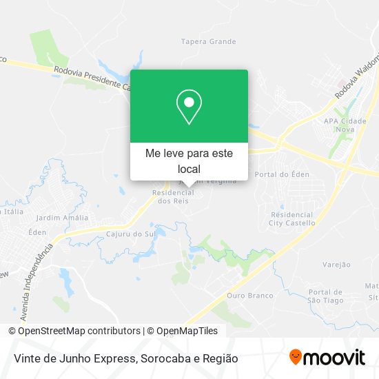 Vinte de Junho Express mapa