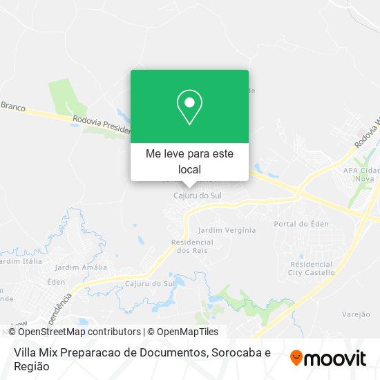 Villa Mix Preparacao de Documentos mapa