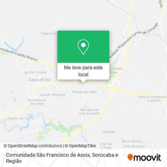 Comunidade São Francisco de Assis mapa