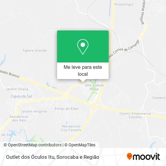 Outlet dos Óculos Itu mapa