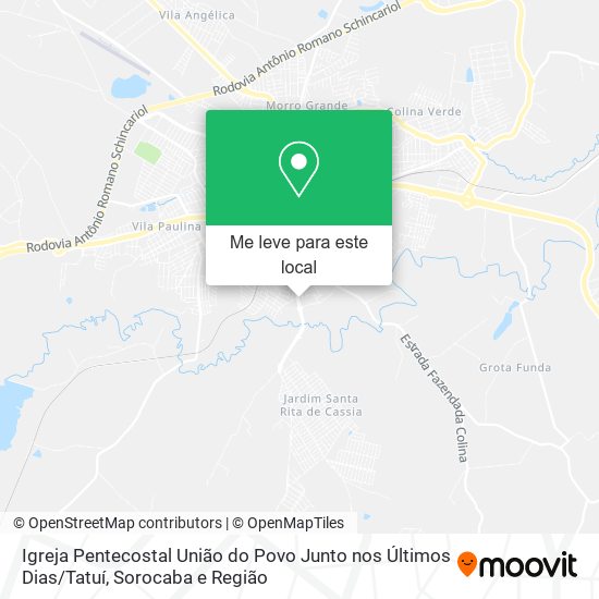 Igreja Pentecostal União do Povo Junto nos Últimos Dias / Tatuí mapa